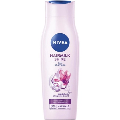 Nivea Hairmilk Shine Care Shampoo s mléčnými a hedvábnými proteiny 250 ml