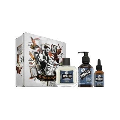 Proraso подаръчен комплект Azur Lime Metal Box Beard Care 200 ml + 100 ml + 30 ml