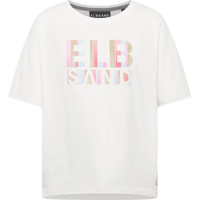 ELBSAND Дамска тениска ELBSAND Women's Livi T-shirt - Cloud White / Mulitcolor - размер XL (916-6650-0114)
