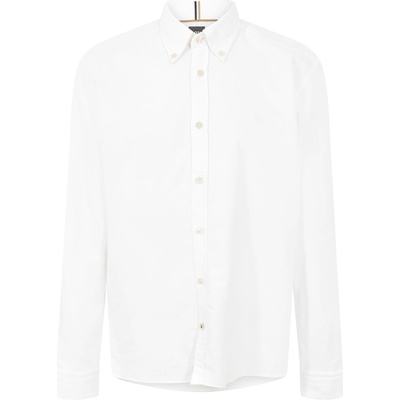 HUGO BOSS Риза с дълъг ръкав BOSS Men's Long Sleeve Oxford Shirt - White