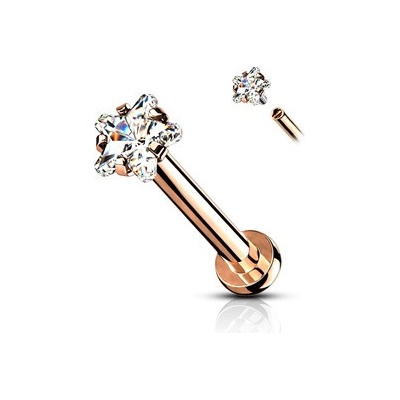 Šperky4U piercing do brady labreta cartilge LB1094RD-1208 – Zboží Dáma