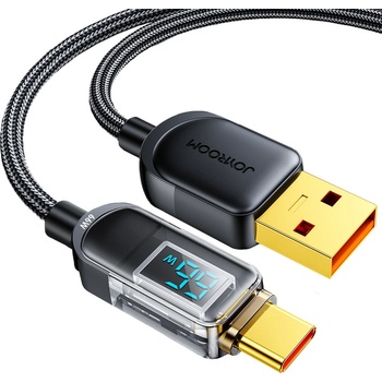 JOYROOM Кабел за бързо зареждане и трансфер на данни Joyroom, USB към USB-C, 66W, 1.2m, черен (S-AC066A4) (S AC066A4)