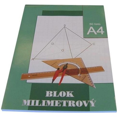 Milimetrový papír A4 50 listů – Hledejceny.cz