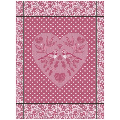LE JACQUARD FRANÇAIS AMOUR 80 x 60 cm Růžová