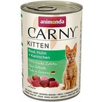 Animonda Carny Kitten вкус: говеждо, пилешко и заешко 400 г