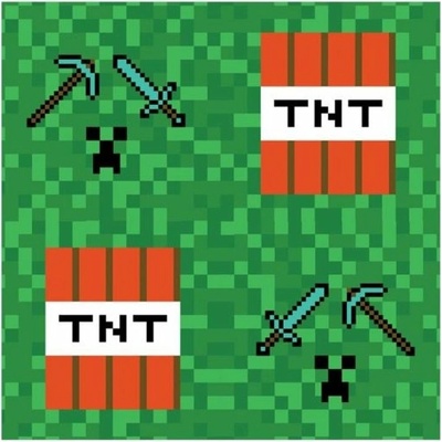 GODAN Obrúsky pixel minecraft 33x33 cm 20 ks