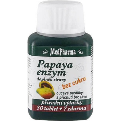 MedPharma Papaya enzym cucavé pastilky bez cukru 37 tablet