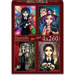 Magnolia - Puzzle 4x260 Romi Lerda: Strange Girl - Sweet Witch - Me & Mom - Happy Halloween - 260 piese