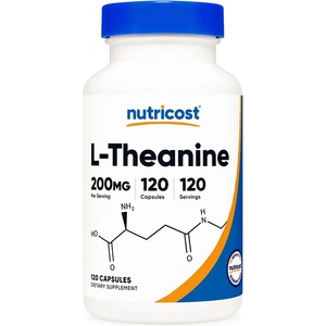 Nutricost L-Теанин - За намаляване на стреса и по-добра концентрация, 200 mg, 120 капсули (67937 (043101) NC)