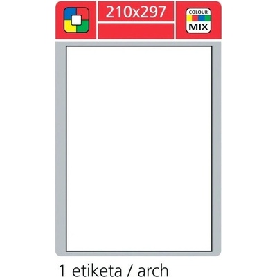 Coveris EPSW210297A4 samolepicí etikety 210×297 mm, 100 etiket bílá