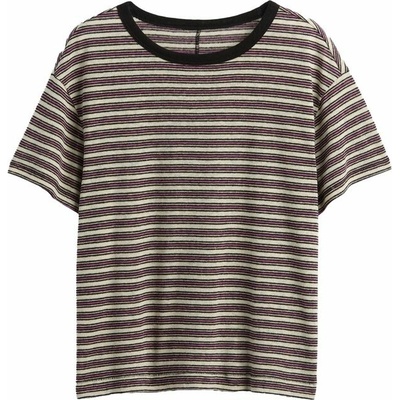 GAP Lněné crop tričko Barevná