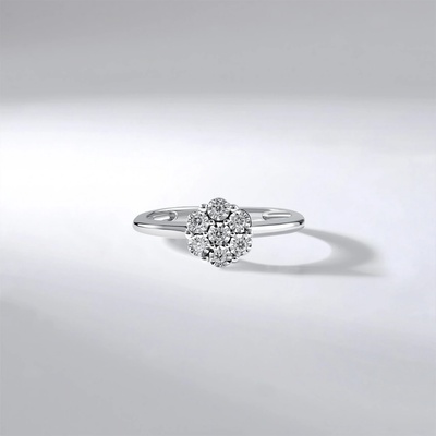 Lillian Vassago Zásnubní Prsten s diamanty bílé zlato LLV59 DR096W