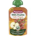 Plasmon Плодова закуска ябълка и ягода 12+м 100г - topcho-online