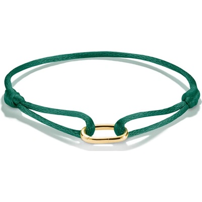 THOMAS SABO CONNECT náramok Textile Bracelet green C1210-413-34