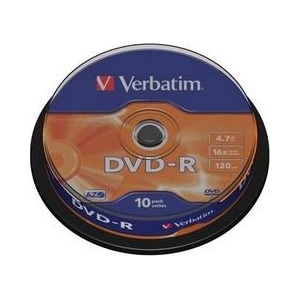 Verbatim DVD-R 4.7GB шпиндел (10) (43523)