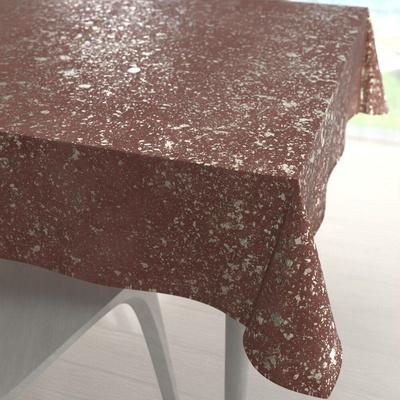 Biante Sametový čtvercový ubrus Isabela IBL-013 Gold Design starorůžový 90x90 cm