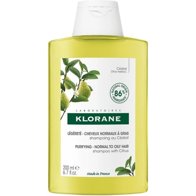 Klorane Čistiaci šampón na vlasy s citrusovým extraktom 200 ml