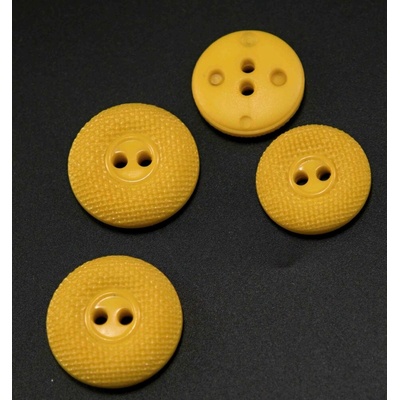 Dierkový gombík - svetlá horčicová - priemer 2 cm