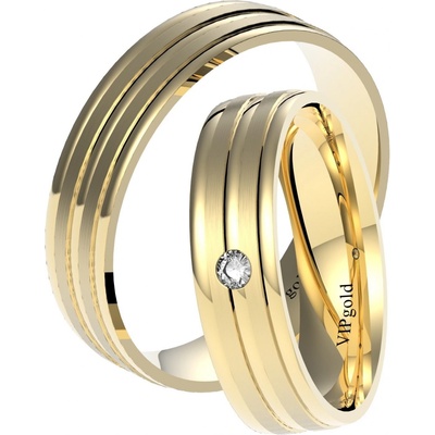 VIPgold Svadobné obrúčky 7454 žlté zlato