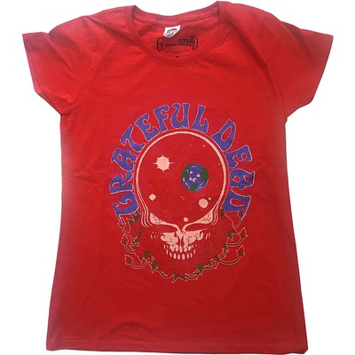 Grateful Dead tričko Space Your Face & Logo Červená