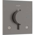 Hansgrohe Ecostat Comfort E - Термостатичен смесител за вграждане, за 2 уреда, матиран черен хром 33716340 (33716340)