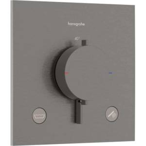 Hansgrohe Ecostat Comfort E - Термостатичен смесител за вграждане, за 2 уреда, матиран черен хром 33716340 (33716340)
