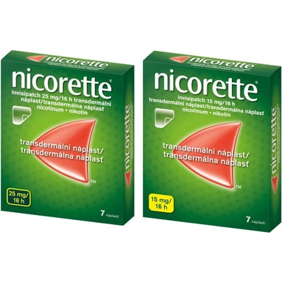 NICORETTE INVISIPATCH TDR 15MG/16H TDR EMP 7 I + NICORETTE INVISIPATCH TDR 25MG/16H TDR EMP 7 I