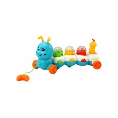 LEAN Toys Caterpillar Pulling Colorful Lights Sounds