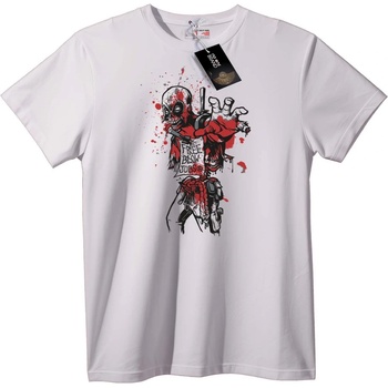 NOONEBRAND Тениска червен воин кръв - 3XL, White