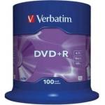 Verbatim DVD+R(100-Pack)Шпиндел/Обща търговия на дребно/16x/4.7GB (43551)