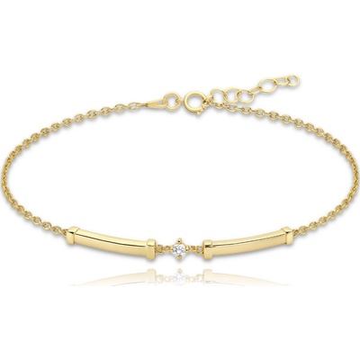 MINET Zlatý náramek s tyčkami JMG0298WGB18