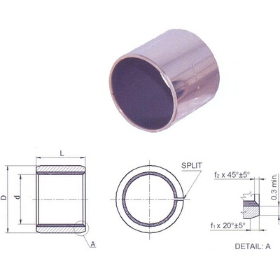 KU 1610 B10 pouzdro kluzné, samomazné, ocel-PTFE – Zboží Mobilmania