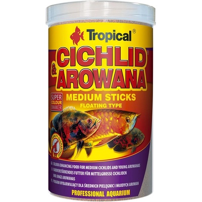 Tropical Cichlid Arowana Medium Sticks 250мл / 90г