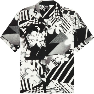 Quiksilver Мъжка риза с копчета Quiksilver Safe Paradise S/S Shirt - Black Momentum (033-3284-0114)