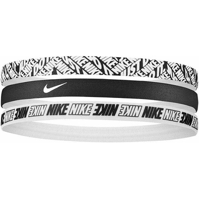 Nike Printed Hairbands 3PK Černý