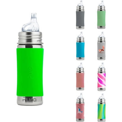 Pura nerezová fľaša s náustkom zelená aqua 325 ml