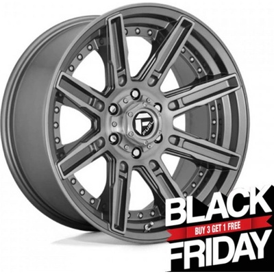 FUEL D710 ROGUE platinum 9x20 6x135 ET1 brushed gunmetal tinted clear