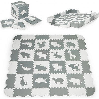 Ecotoys Pěnová puzzle podložka Animals šedá 36 kusů – Zboží Dáma