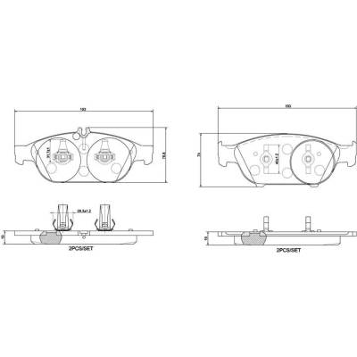 BREMBO Sada brzdových platničiek, kotúčová brzda P 50 106