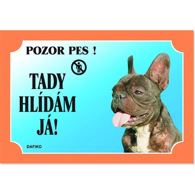 Dafiko Tabuľka francúzsky buldog tmavý 1 ks