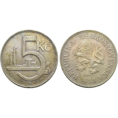 Československo - 5 korun 1928 (Czechoslovakia - 5 Korun 1928)