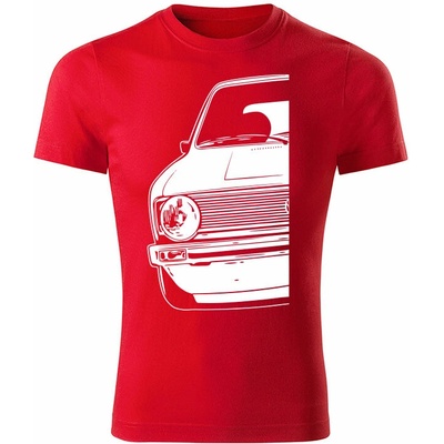 T-ričko Volkswagen Golf Mk1 GTi Half pánske tričko oranžová čierna