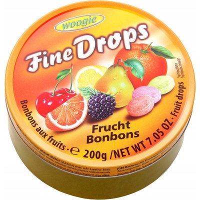 Woogie Fine Drops ovocné cukríky 200 g
