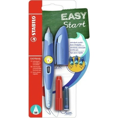 STABILO EASYbirdy Pastel Edition ergonomické plniace pero pre ľavákov, hrot M - Modrá