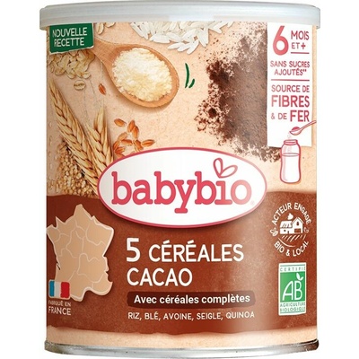Babybio bezmliečna kaša s kakaom 220 g