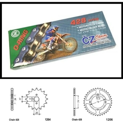 ČZ Řetězová sada Honda CBR 125 R 04-10