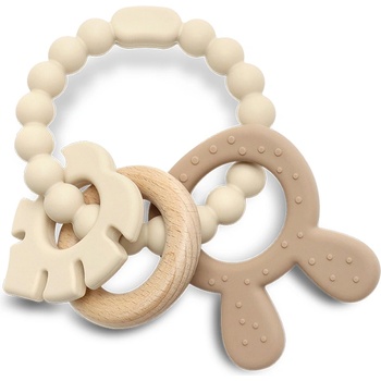 Lorelli Premium СИЛИКОНОВА ГРИЗАЛКА С БУК ЗАЙЧЕ natural beige (10210850005)