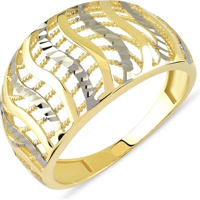 Lillian Vassago Elegantní prsten z kombinovaného zlata LLV85 GR004