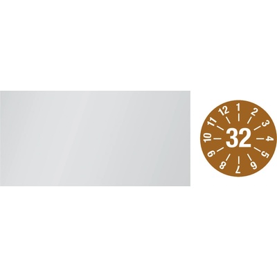 Kontrolná nálepka na kábel 32, hnedá, samolepiaca fólia, 60 x 20 mm, BJ = 5 roliek à 16 ks