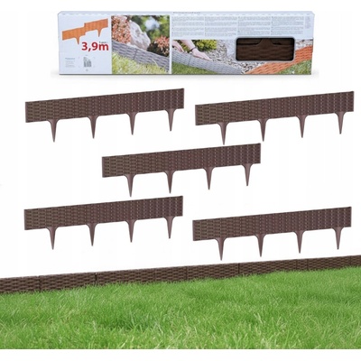 Prosperplast obrubník Ratan 3,9 m hnědá set 5 ks